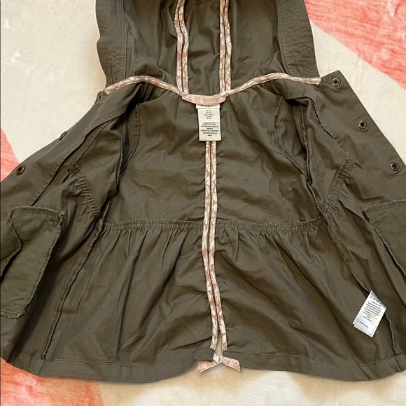 Toddler Hooded Olive Green Jacket - Picture 2 of 5